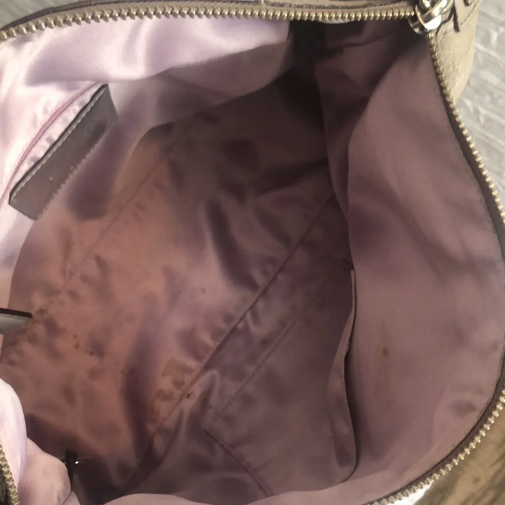 Vtg COACH ASHLEY large satchel tote w/chunky silver hardware & crossbody strap - Picture 10 of 16